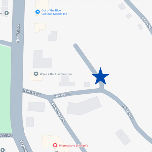 map of willow wood location near intersection of Hill Terrace and Howard St E